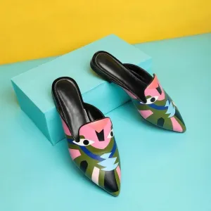Backless Loafers Pointed Sandals