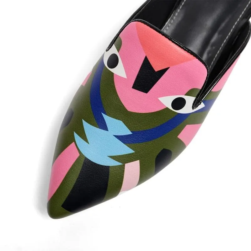 Backless Loafers Pointed Sandals