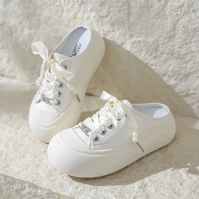binfenxie  -  Summer Women's Slip On Platform Walking Mules Shoes Backless Fashion Casual Loafers Cute Slides Sneakers for Ladies