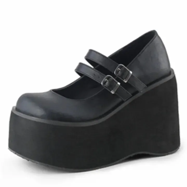 binfenxie Women Pumps Mary Jane Super High Heel Platform Wedge Spring Ladies Sandals Belt Buckle Classic Sweet Punk Female Lolita Shoes