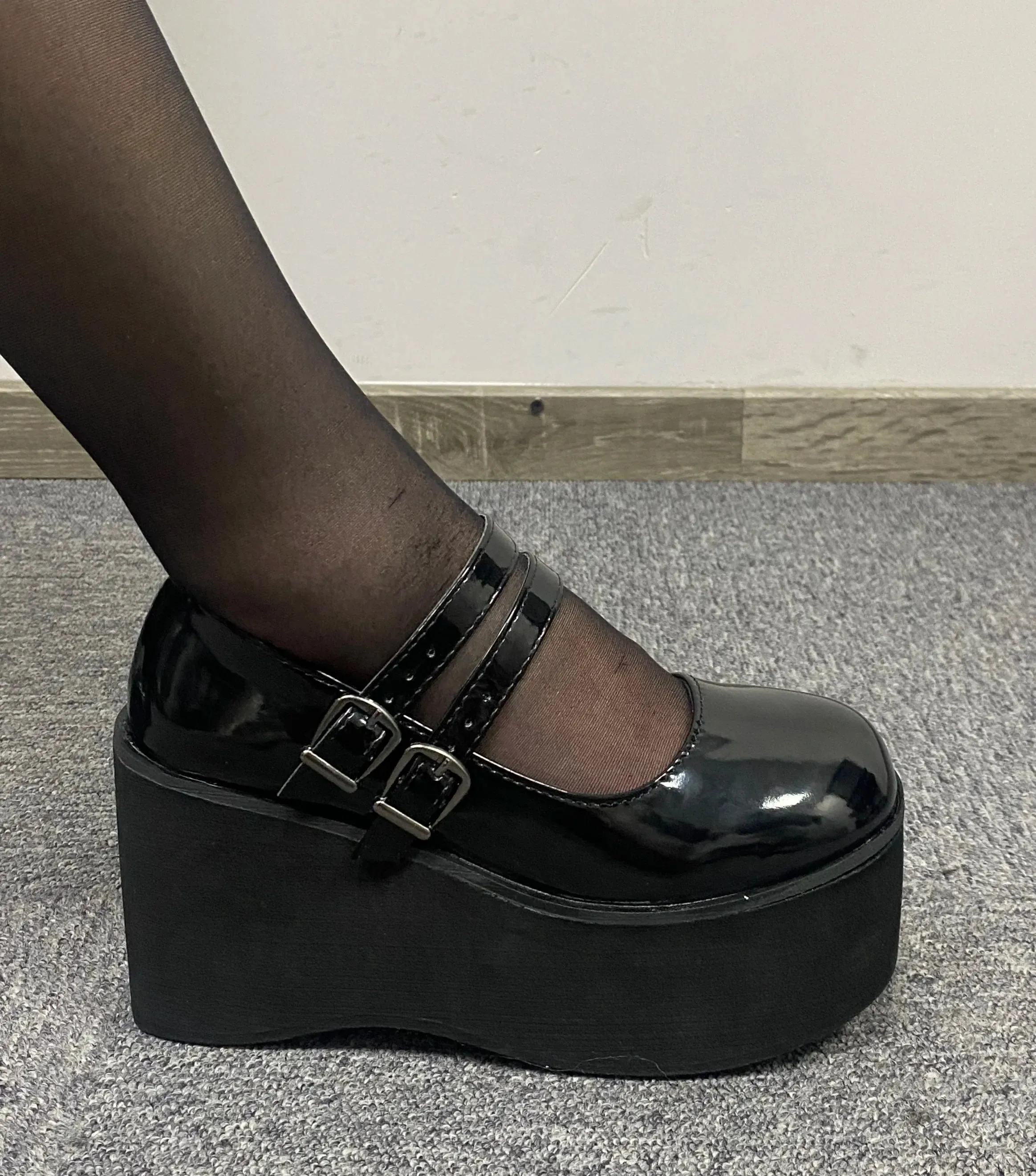 binfenxie Women Pumps Mary Jane Super High Heel Platform Wedge Spring Ladies Sandals Belt Buckle Classic Sweet Punk Female Lolita Shoes