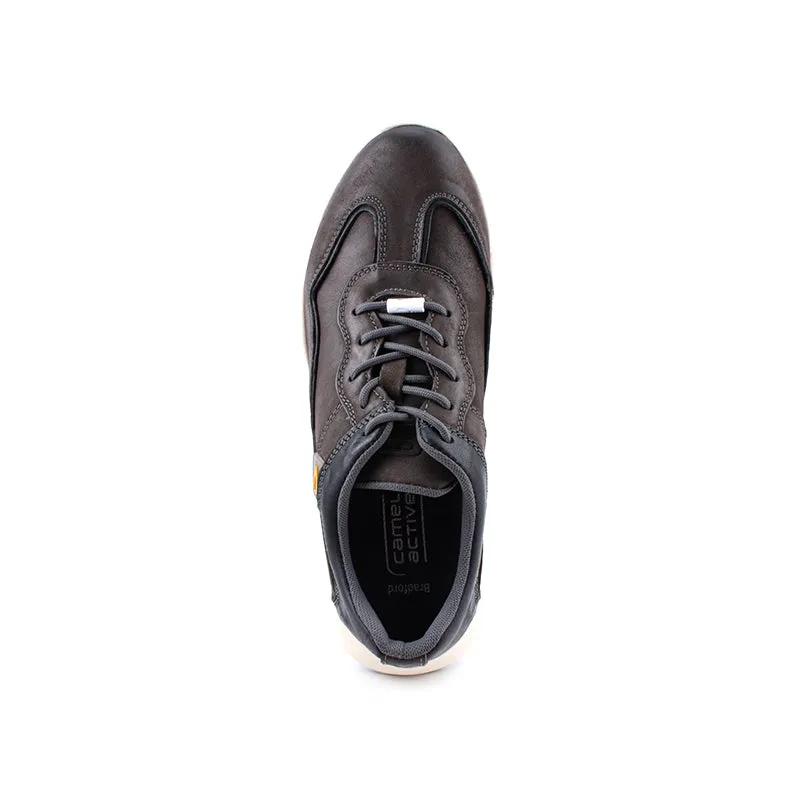 camel active Leather Lace Up Shoes Men Dark Grey BRADFORD 852365-RS1-13
