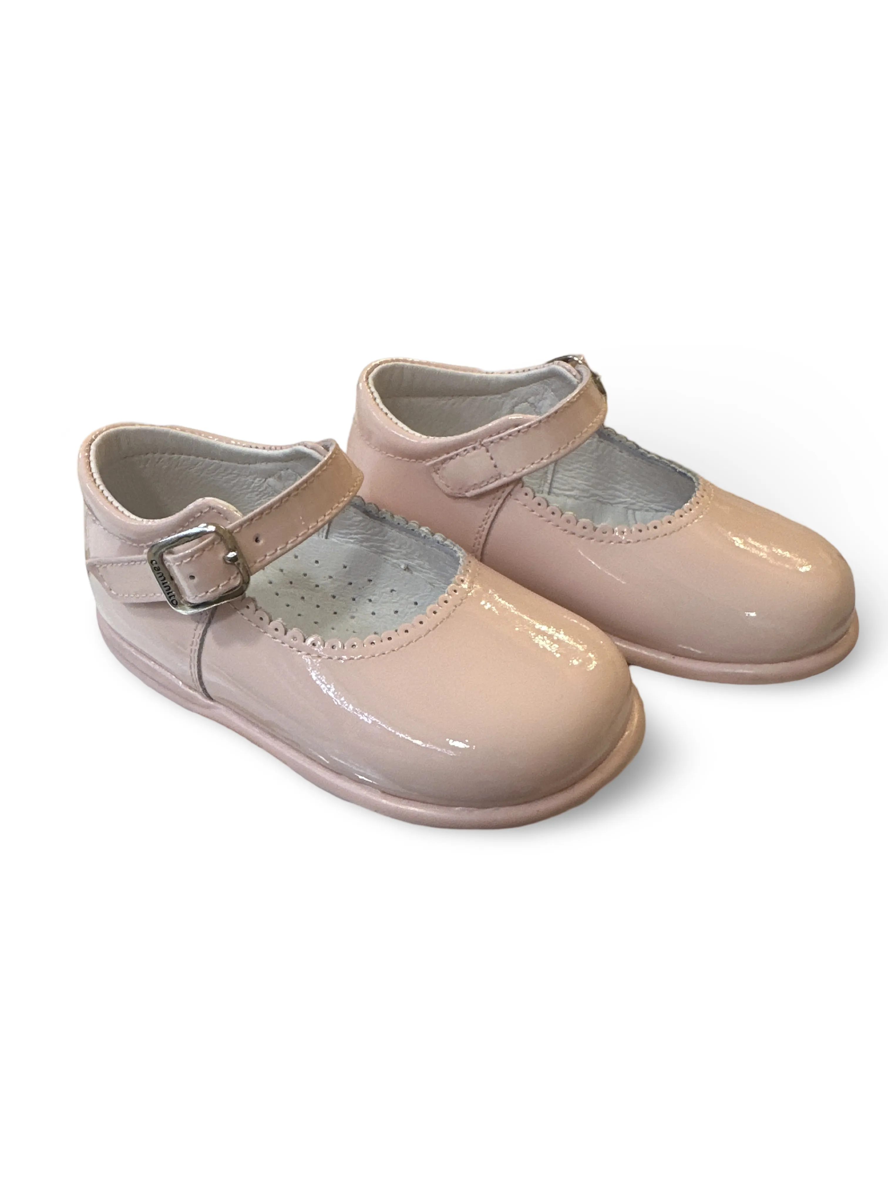 Caminito Toddler Girls Baby Pink Patent Mary Jane Shoe