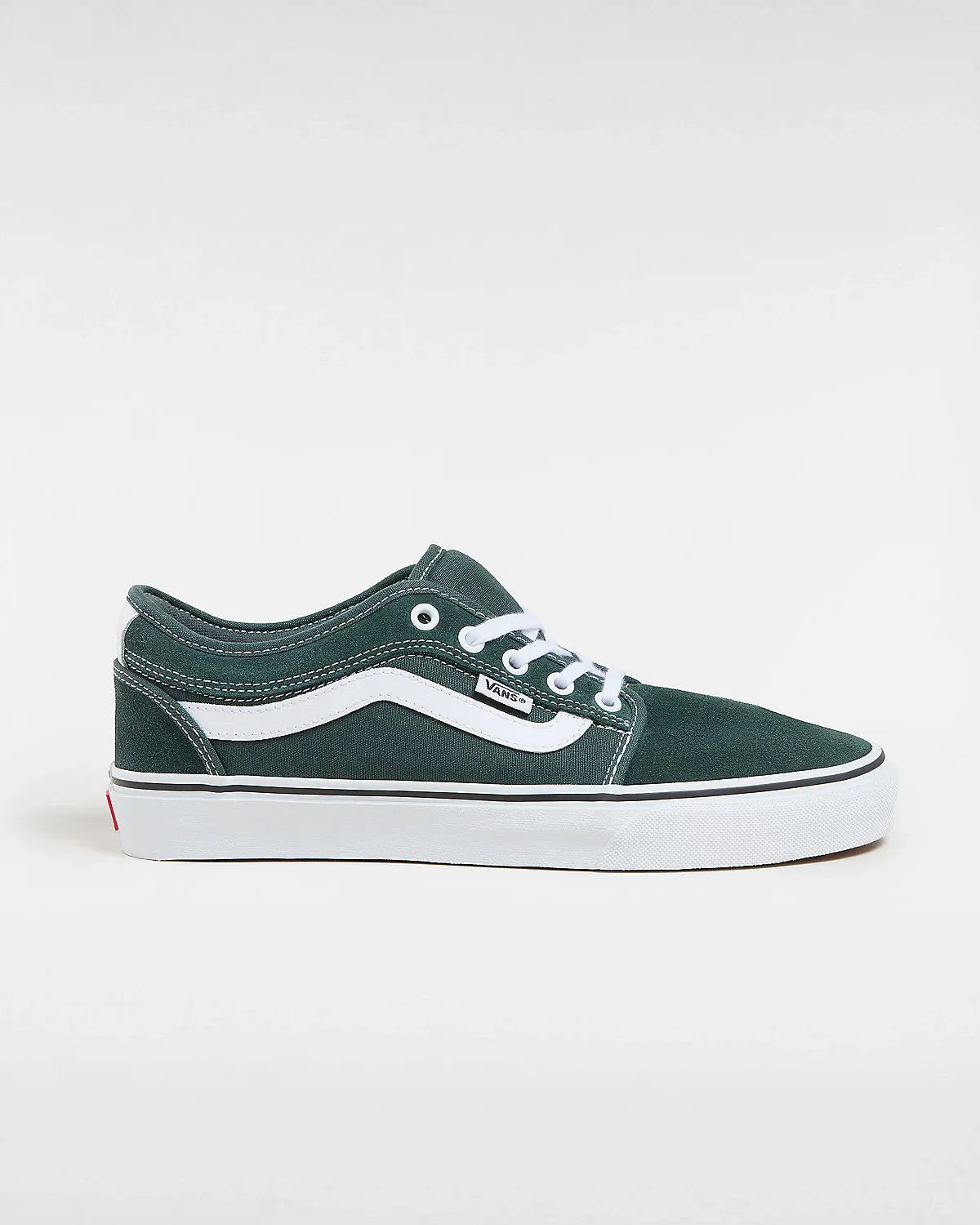 Chukka Low Sidestripe Shoes in Green Gables & True White