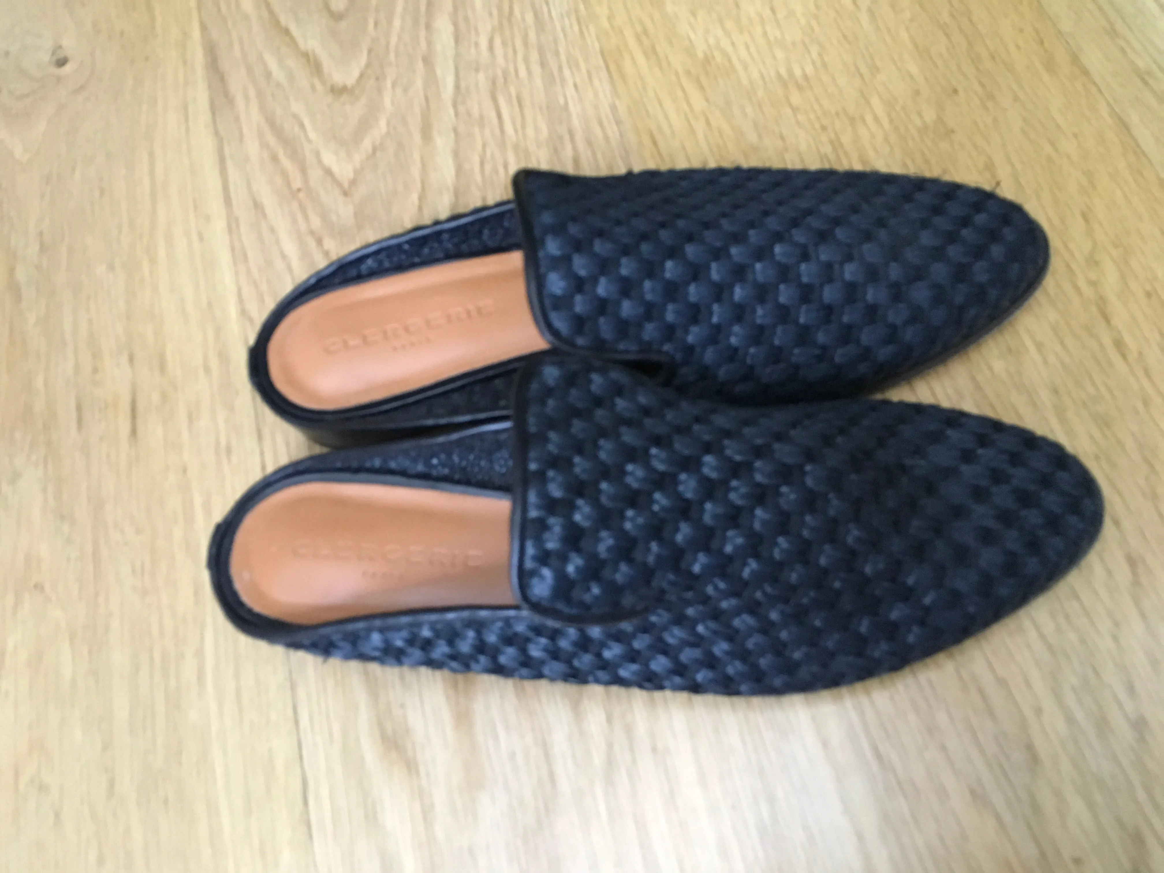 Clergerie Black Aliceop 25 Raffia Mules Trainers Shoes Ladies