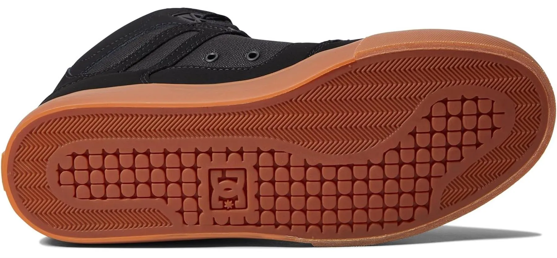 DC Pure High Top Black Gum Mens Leather Skate Trainers