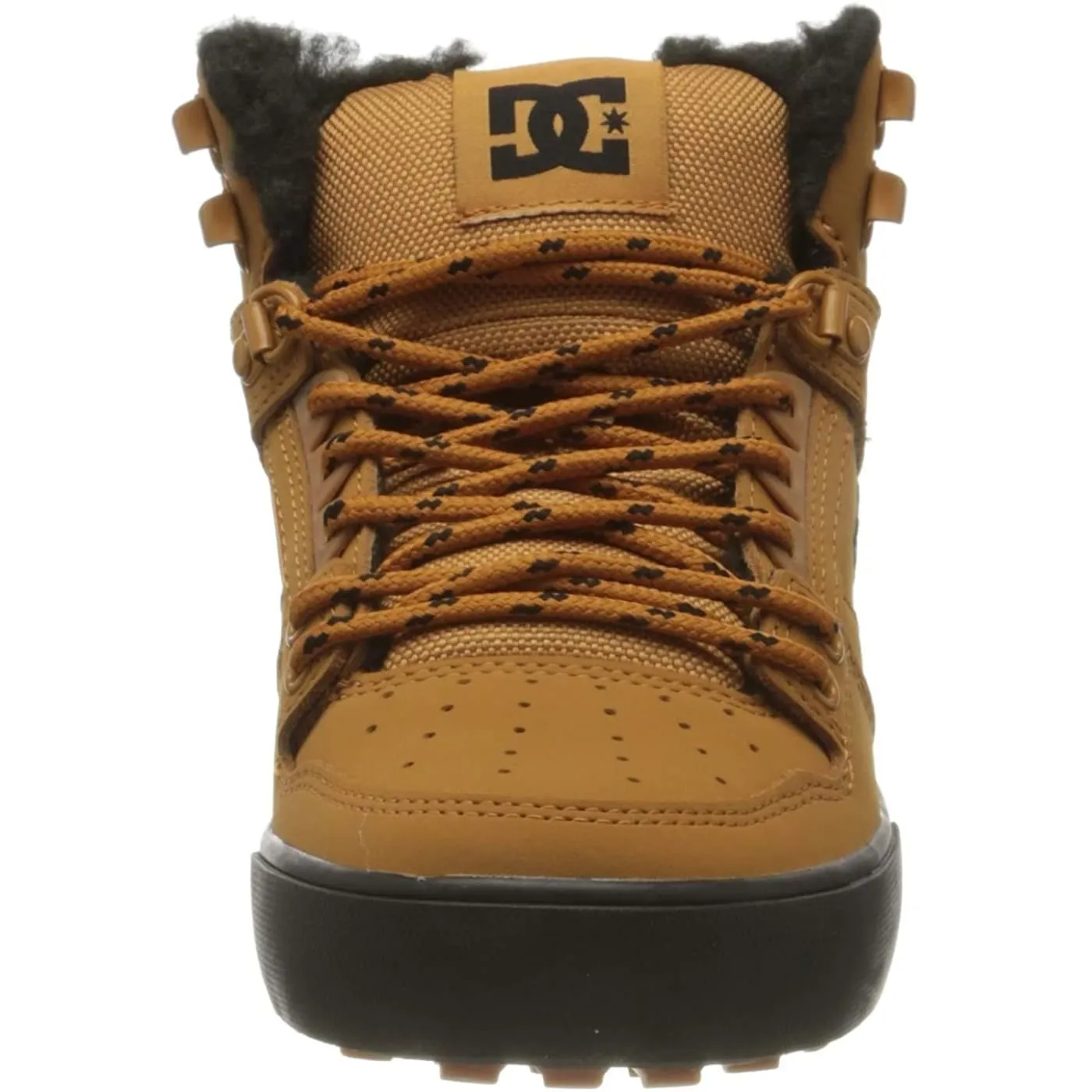 DC Pure High Top WC WNT Wheat Black Mens Leather Hi Trainers