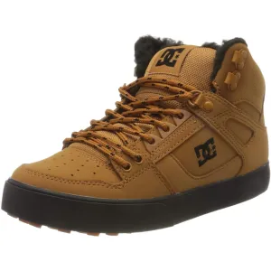 DC Pure High Top WC WNT Wheat Black Mens Leather Hi Trainers