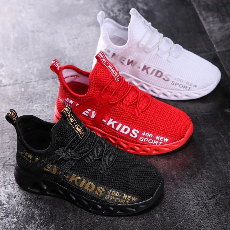 Kids Running Sneakers Breathable Lightweight Walking Sport Shoes