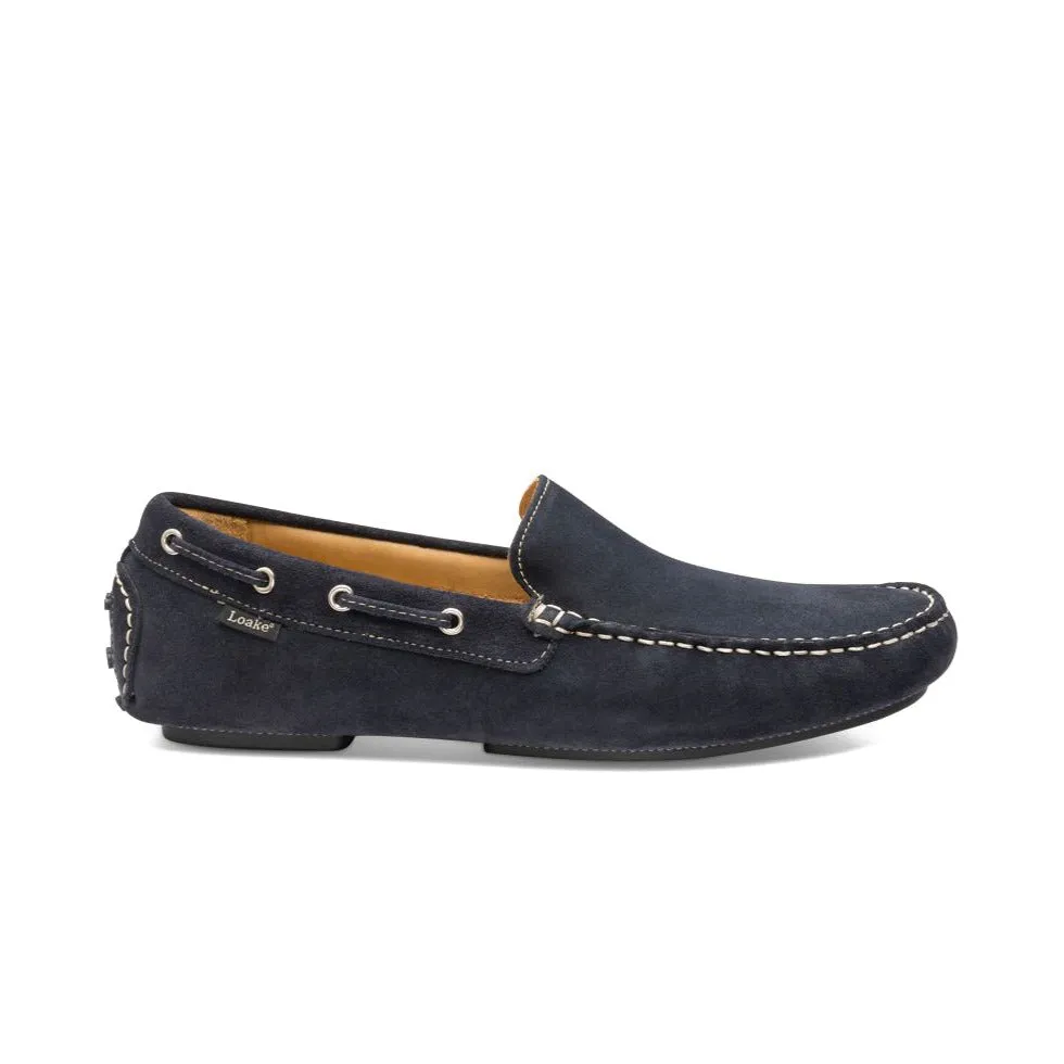 Loake Donington Driving Shoe - Navy Suede