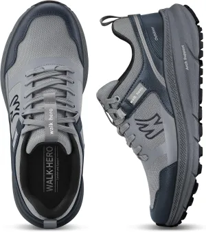 Mens Hiking Shoes for Plantar Fasciitis, Lightweight Waterproof Shoe with Non Slip Rubber Sole, Orthopedic Walking Shoes Sneakers with Arch Support for Foot & Heel Pain Relief