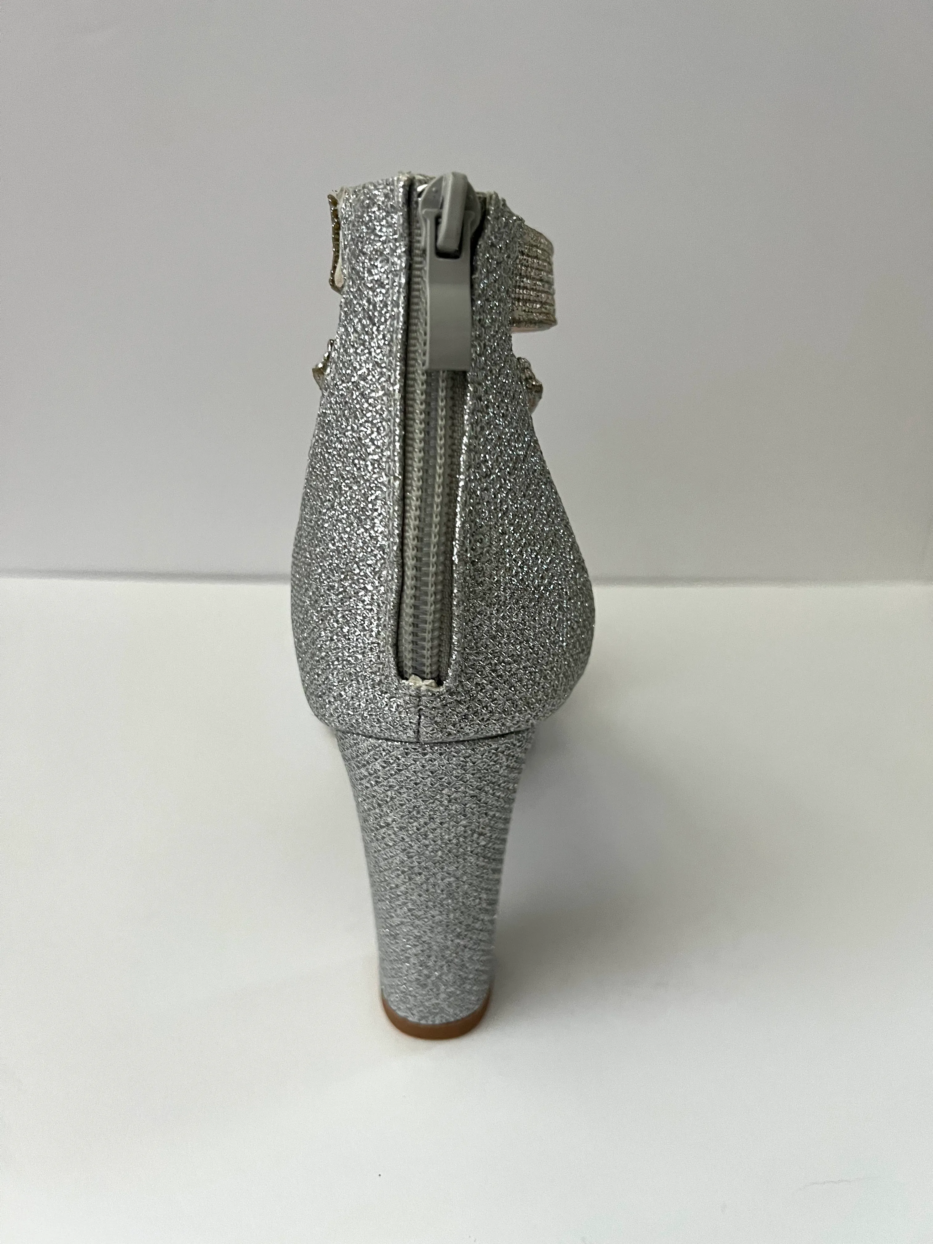 Platform Strappy Sandal Heel with Crystal Embellishments (Gold/Silver/Black)