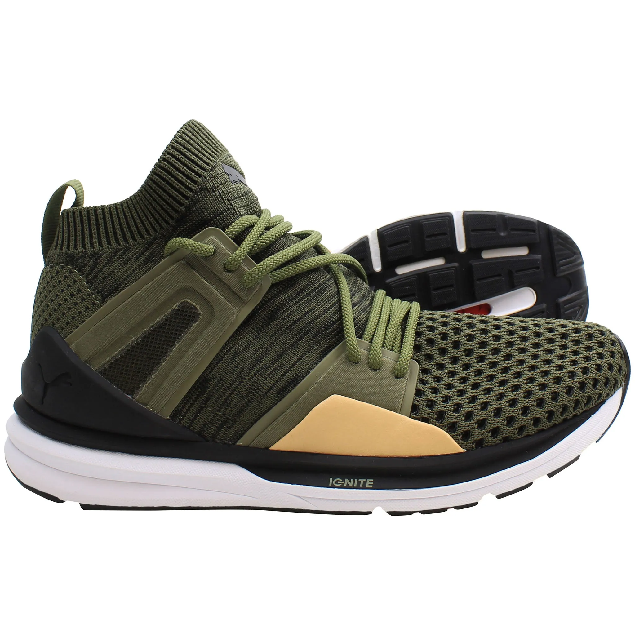 Puma Blaze Of Glory Mens Dark Green Running Shoes