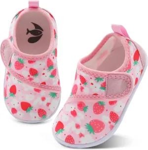 shopUAL Toddler Water Shoes Kids Girls Boys Beach Aqua Socks Skin Barefoot Walking Water Shoes Quick Dry Non-Slip Breathable Swim Pool Surf