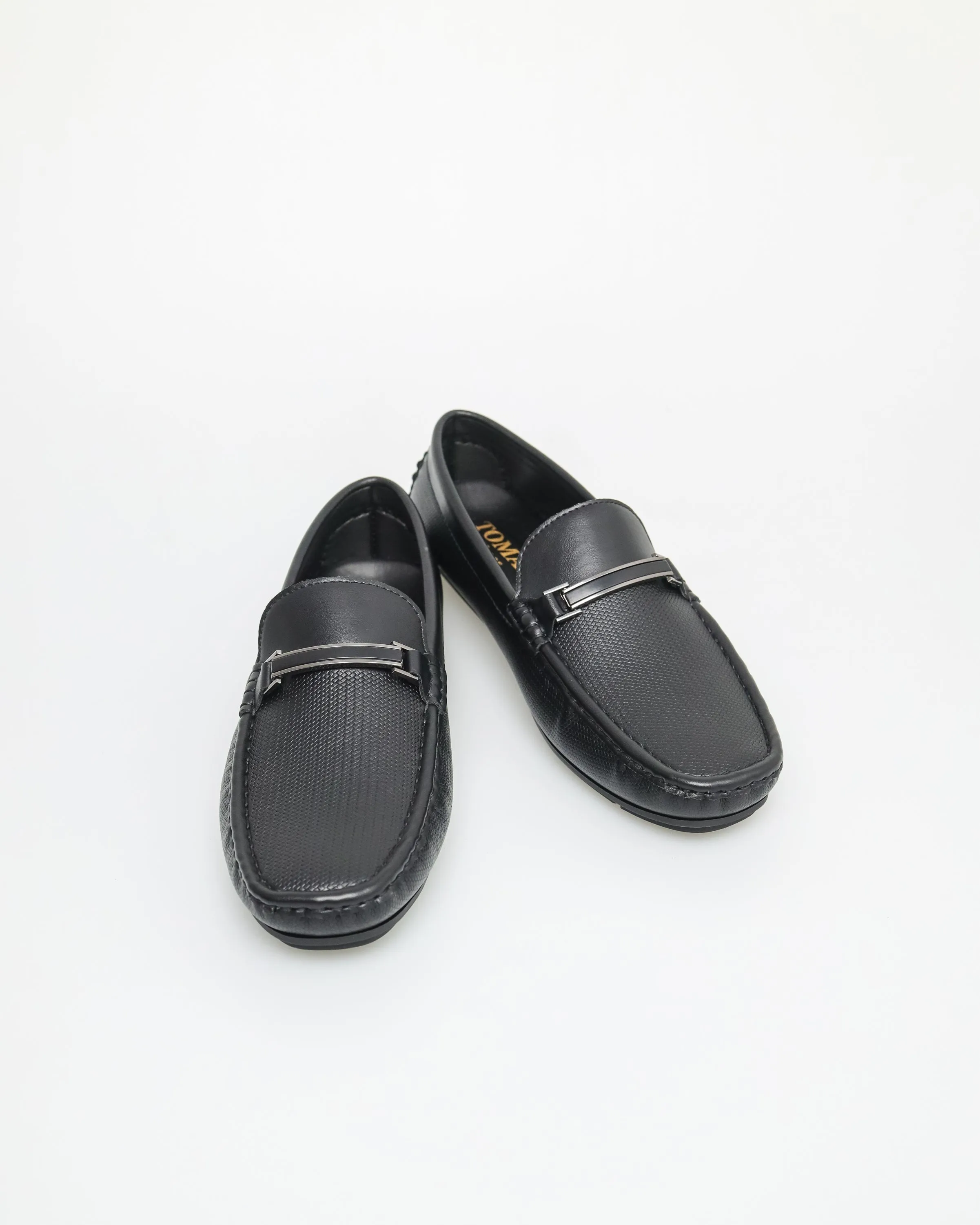 Tomaz C615 Men's Black Streamline Buckle Moccasins