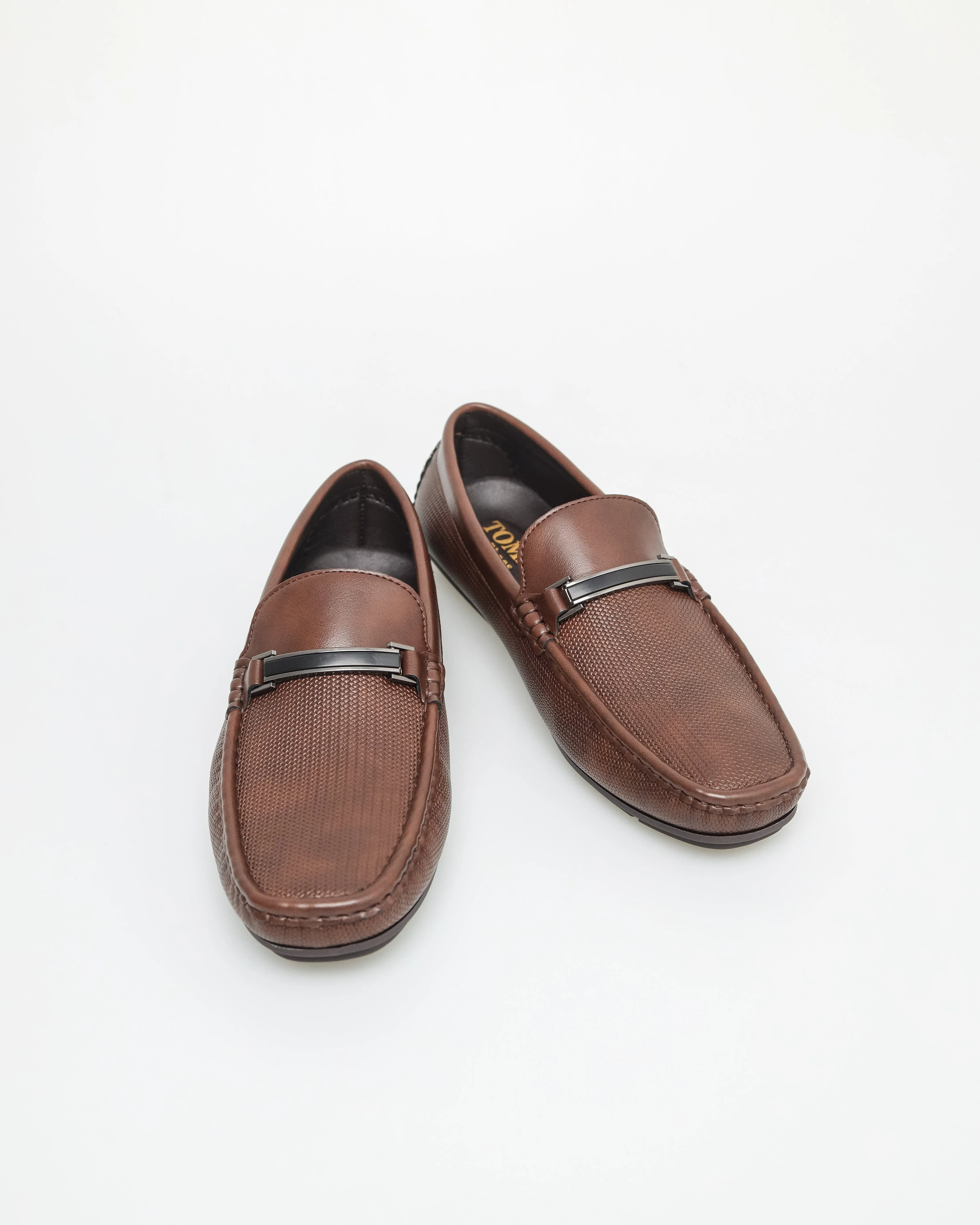 Tomaz C615 Men's Black Streamline Buckle Moccasins