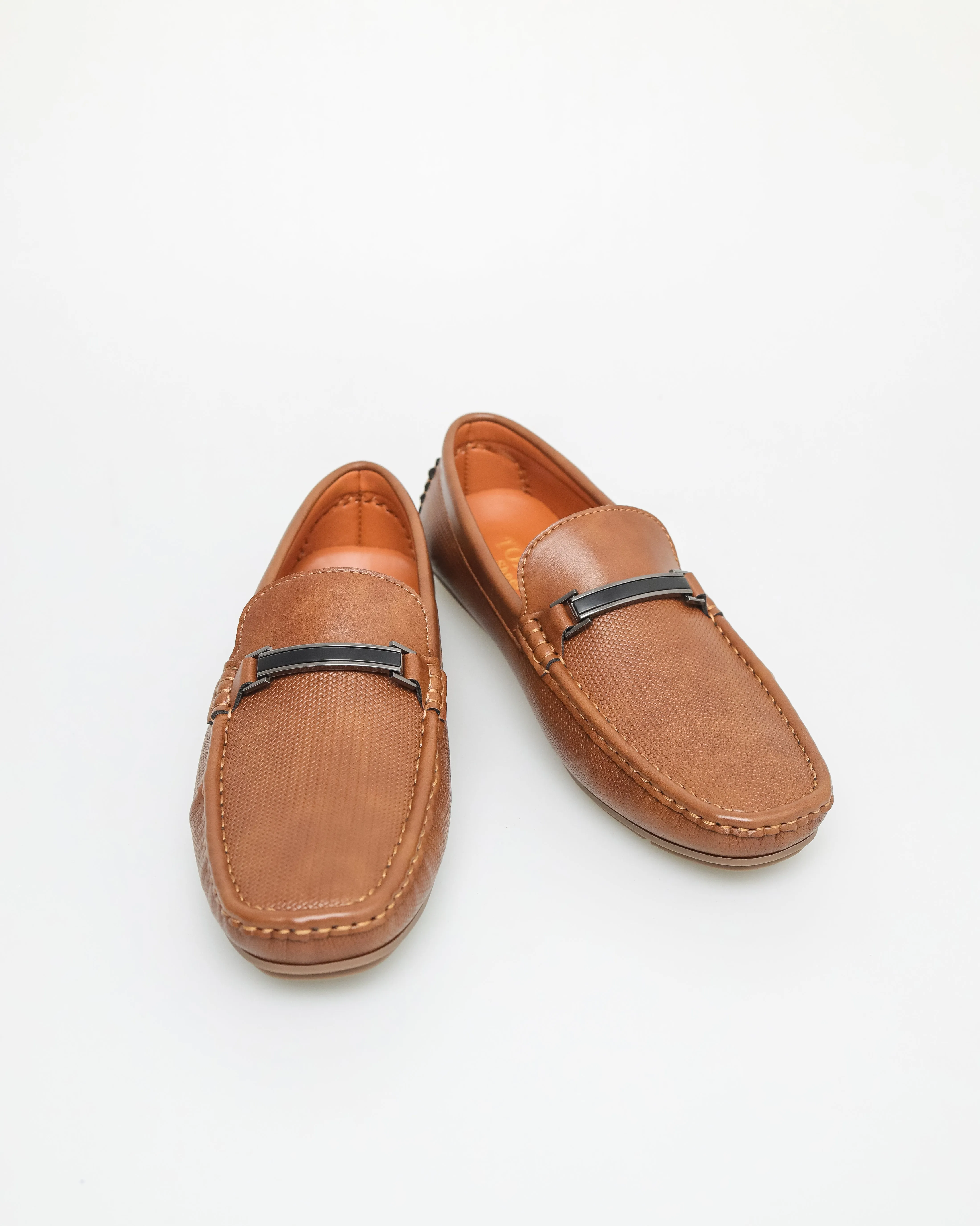 Tomaz C615 Men's Black Streamline Buckle Moccasins