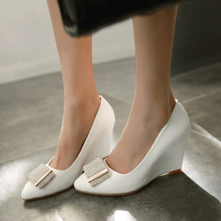 Women's Heels Rhinestone Platform Wedge Shoes